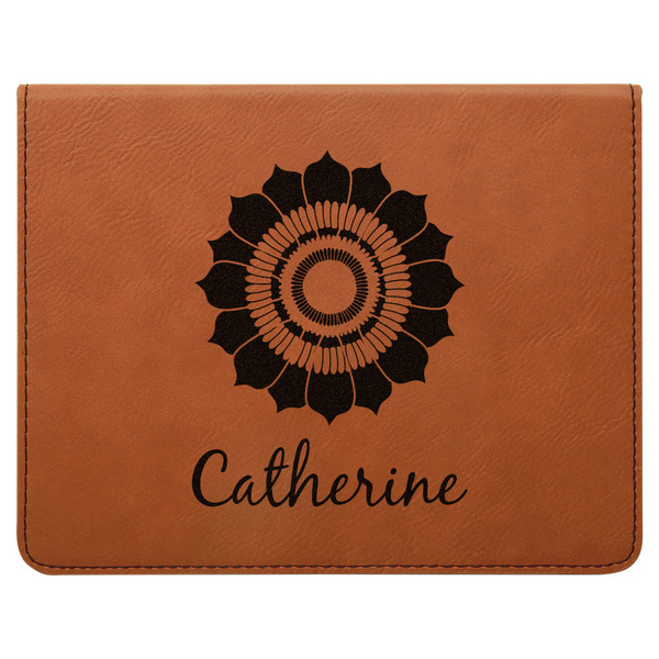 Sunflowers Leatherette 4-Piece Wine Tool Set Flat