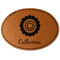 Sunflowers Faux Leather Iron On Patch - Oval (Personalized)