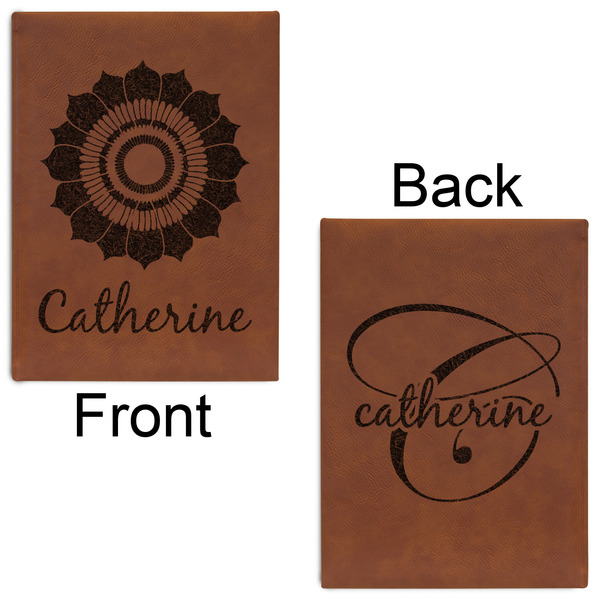 Sunflowers Leatherette Sketchbooks - Large - Double Sided - Front & Back View