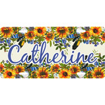 Sunflowers Front License Plate (Personalized)