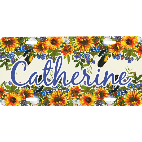 Custom Sunflowers Front License Plate (Personalized)