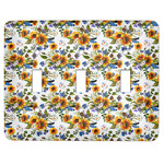 Sunflowers Light Switch Cover (3 Toggle Plate)