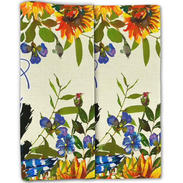 Sunflowers Linen Placemat - Folded Half (double sided)