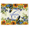Sunflowers Single-Sided Linen Placemat - Single w/ Name and Initial