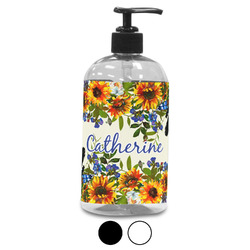 Sunflowers Plastic Soap / Lotion Dispenser (Personalized)