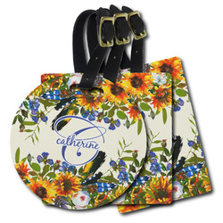 Sunflowers Plastic Luggage Tag (Personalized)