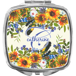 Sunflowers Compact Makeup Mirror (Personalized)