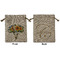 Sunflowers Medium Burlap Gift Bag - Front and Back