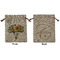 Sunflowers Medium Burlap Gift Bag - Front & Back (Personalized)