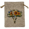 Sunflowers Medium Burlap Gift Bag - Front (Personalized)