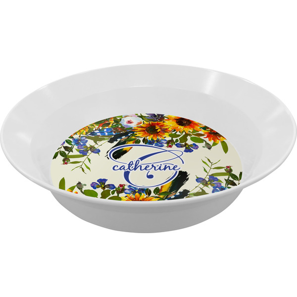 Custom Sunflowers Melamine Bowl (Personalized)