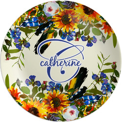 Sunflowers Melamine Plate (Personalized)