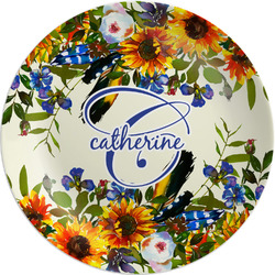 Sunflowers Melamine Plate - 10" (Personalized)
