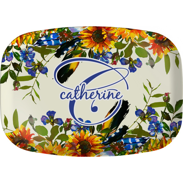 Custom Sunflowers Melamine Platter (Personalized)