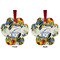 Sunflowers Metal Paw Ornament - Front and Back