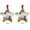 Sunflowers Metal Star Ornament - Front and Back
