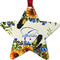 Sunflowers Metal Star Ornament - Front