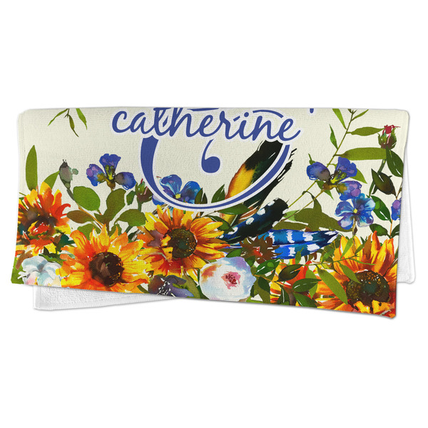 Sunflowers Microfiber Dish Rag - FOLDED (half)