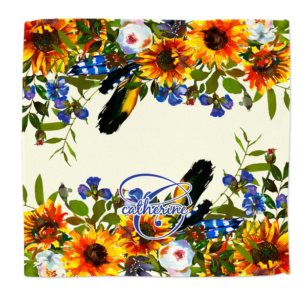 Custom Sunflowers Microfiber Dish Rag (Personalized)