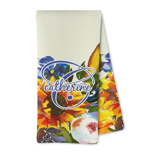Custom Sunflowers Kitchen Towel - Microfiber (Personalized)