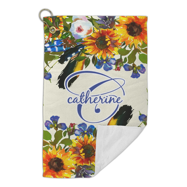 Sunflowers Microfiber Golf Towels Small - FRONT FOLDED