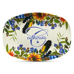 Sunflowers Plastic Platter - Microwave & Oven Safe Composite Polymer (Personalized)