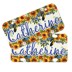 Sunflowers Mini/Bicycle License Plate (Personalized)