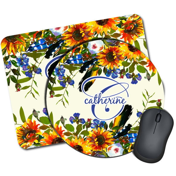 Custom Sunflowers Mouse Pad (Personalized)