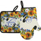 Sunflowers Oven Mitt & Pot Holder Set w/ Name and Initial
