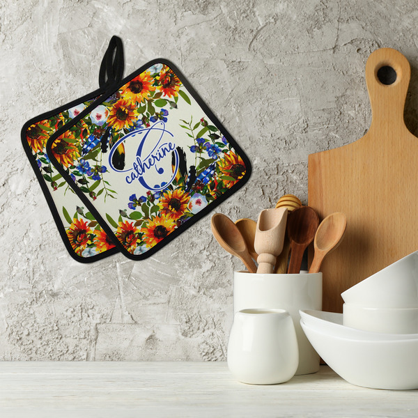 Sunflowers Neoprene Pot Holder - Set of 2  LIFESTYLE