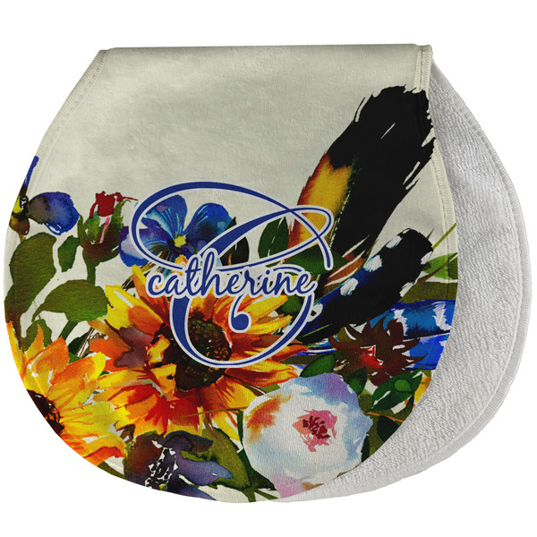 Sunflowers New Baby Burp Folded