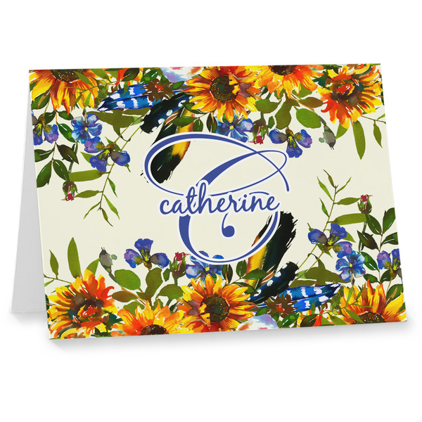 Custom Sunflowers Note cards (Personalized)