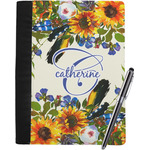 Sunflowers Notebook Padfolio - Large w/ Name and Initial