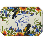 Sunflowers Dining Table Mat - Octagon (Single-Sided) w/ Name and Initial