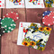 Sunflowers On Table with Poker Chips