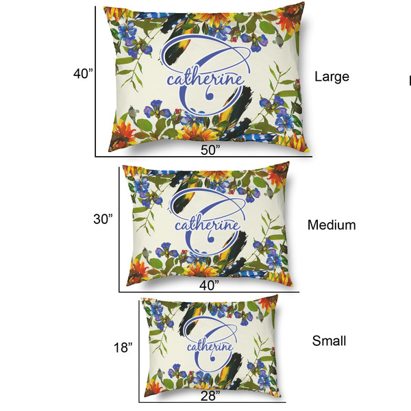 Sunflowers Outdoor Dog Beds - SIZE CHART