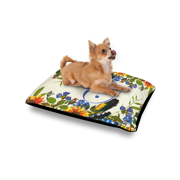 Sunflowers Outdoor Dog Beds - Small - IN CONTEXT