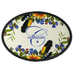 Sunflowers Iron On Oval Patch w/ Name and Initial