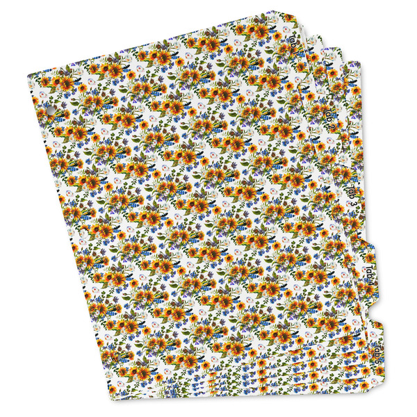 Custom Sunflowers Binder Tab Divider - Set of 5 (Personalized)