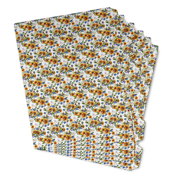 Custom Sunflowers Binder Tab Divider - Set of 6 (Personalized)