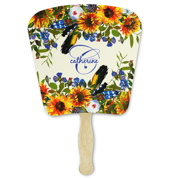 Custom Sunflowers Paper Fan (Personalized)