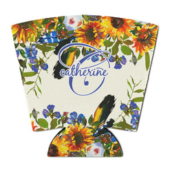 Sunflowers Party Cup Sleeve - with Bottom (Personalized)