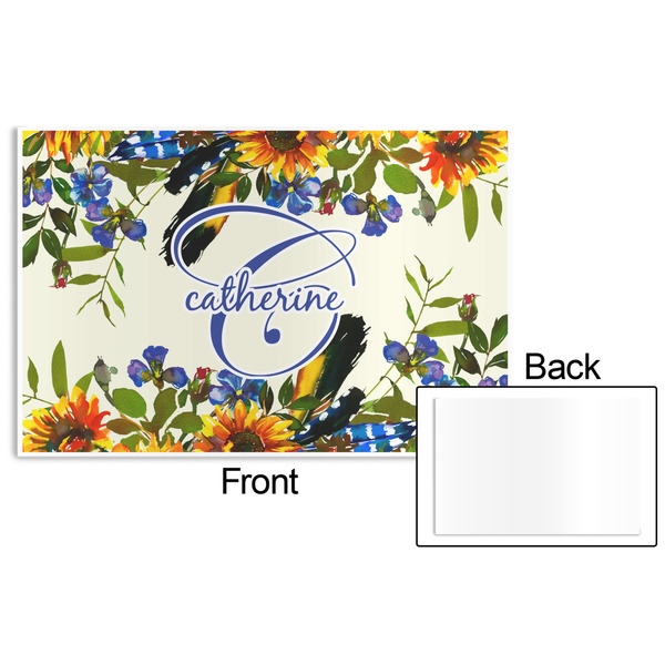 Sunflowers Disposable Paper Placemat - Front & Back