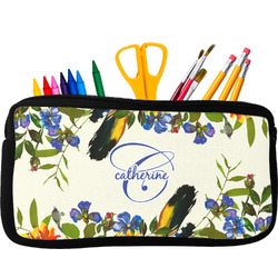 Sunflowers Neoprene Pencil Case - Small w/ Name and Initial