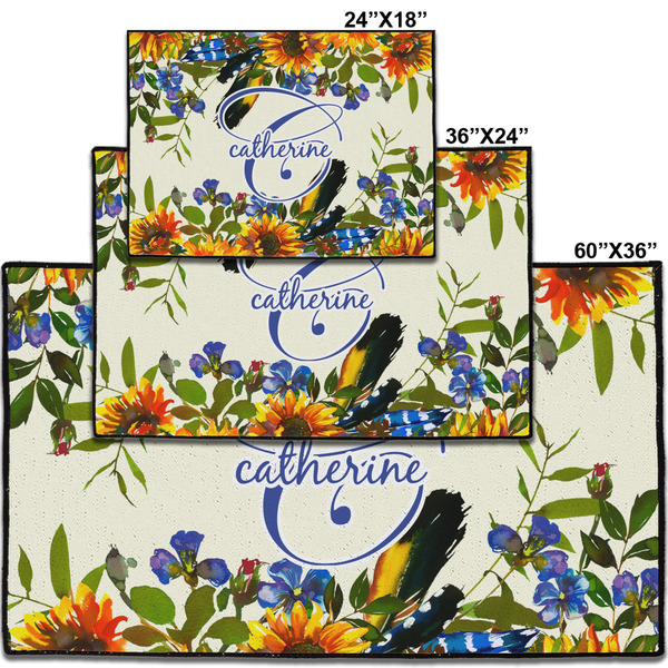 Sunflowers Personalized Door Mat - Group Parent IMF