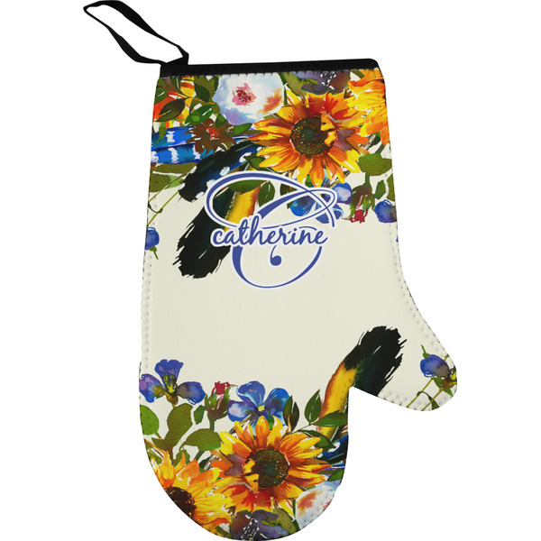 Sunflowers Personalized Oven Mitt