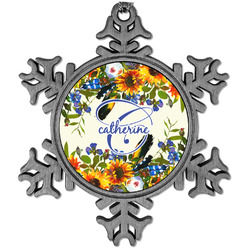 Sunflowers Vintage Snowflake Ornament (Personalized)