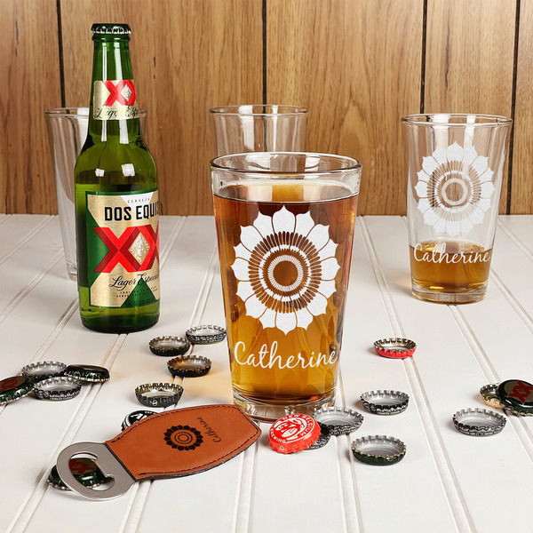 Sunflowers Pint Glasses - In Context