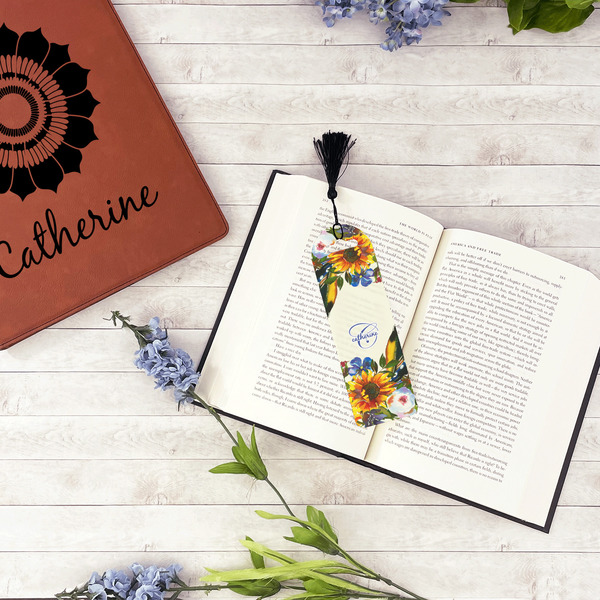 Sunflowers Plastic Bookmarks - In Context