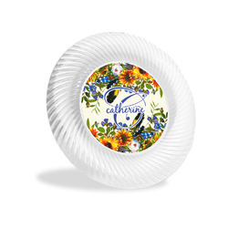 Sunflowers Plastic Party Appetizer & Dessert Plates - 6" (Personalized)